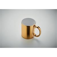 TAZZA IN CERAMICA CON FINITURA METALLICA